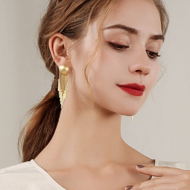 Luxury Long Tassel Earrings