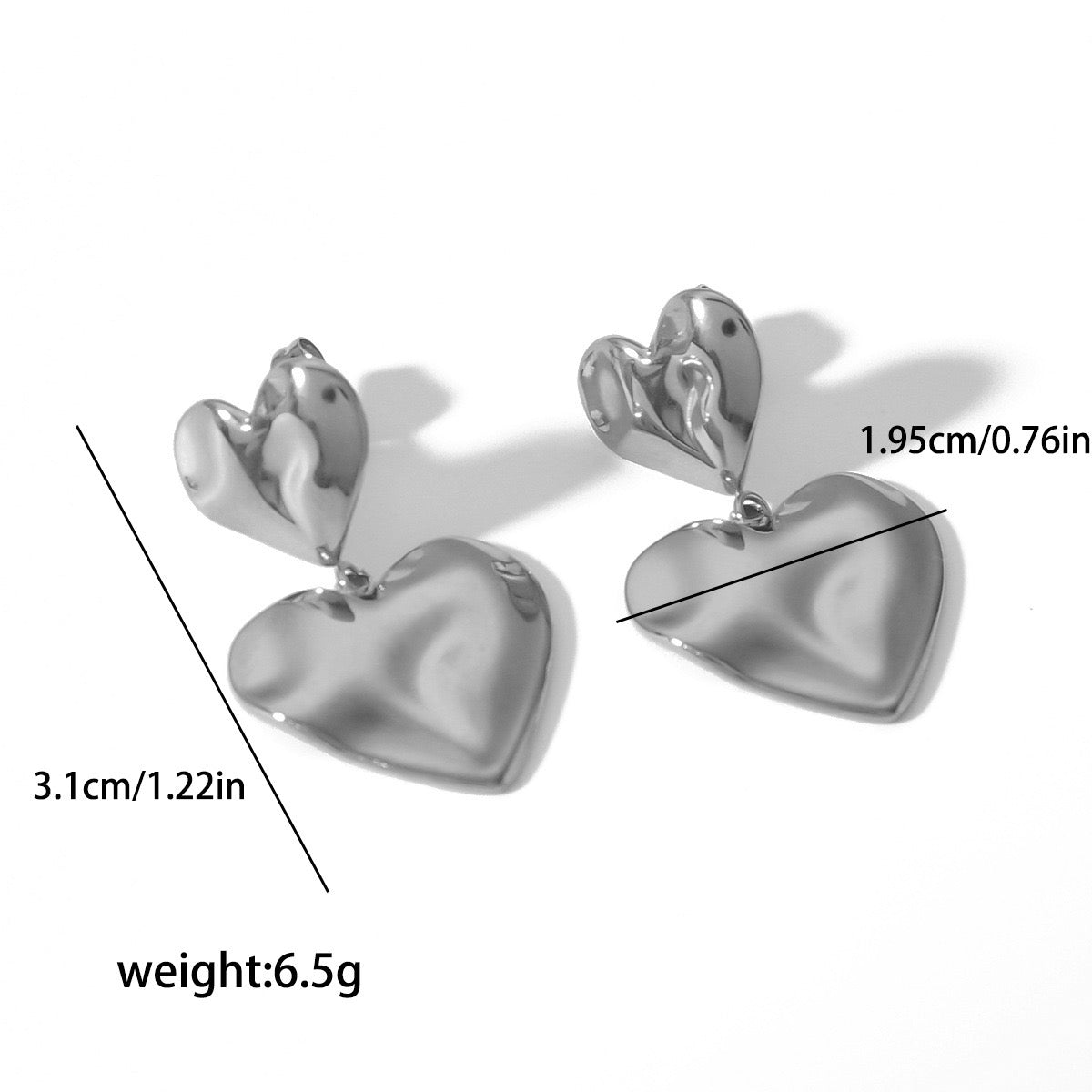 Double Heart Earrings