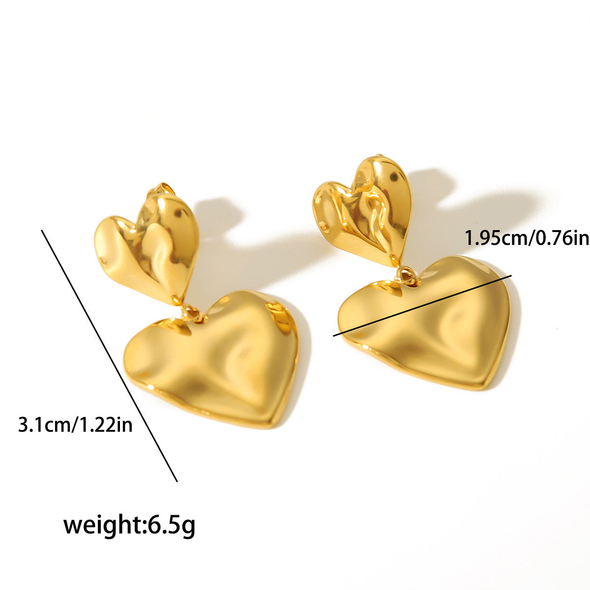 Double Heart Earrings