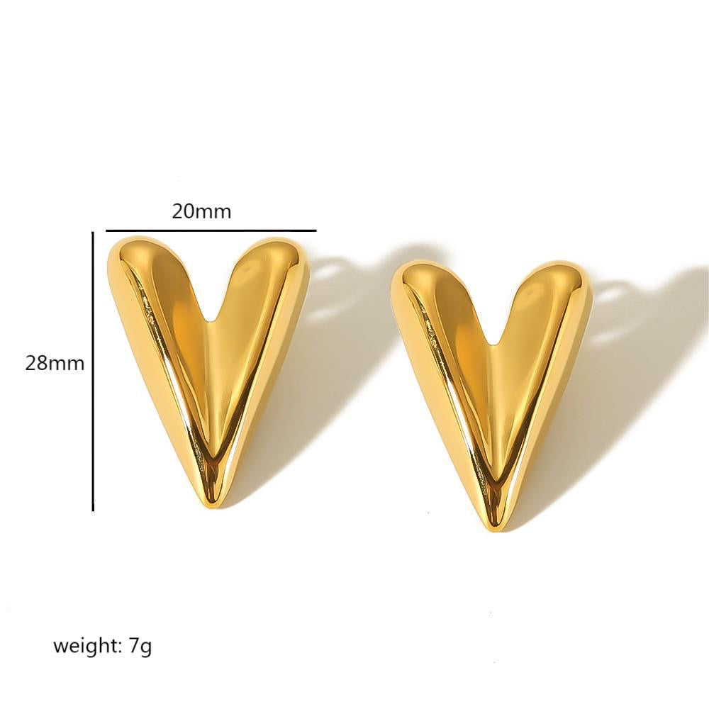 Vintage 18K Gold Pleated Earrings