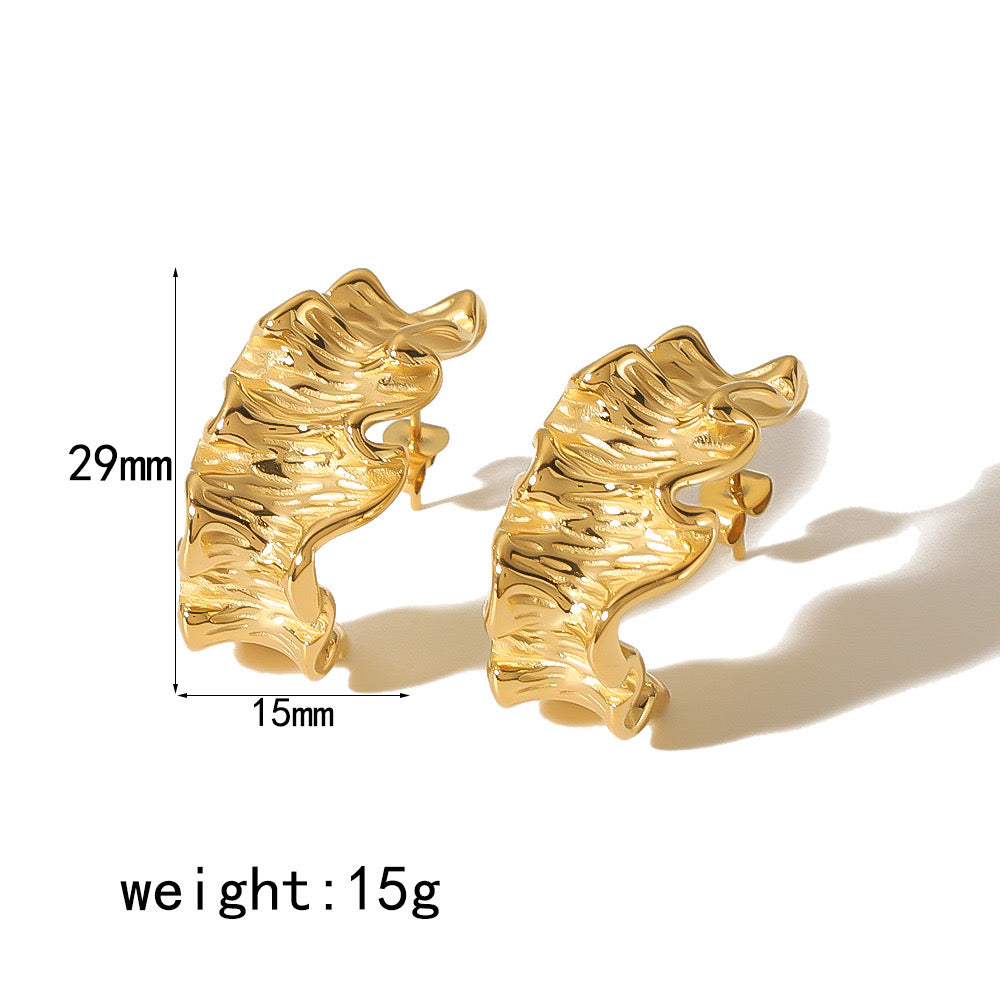 Pleated Texture Earrings