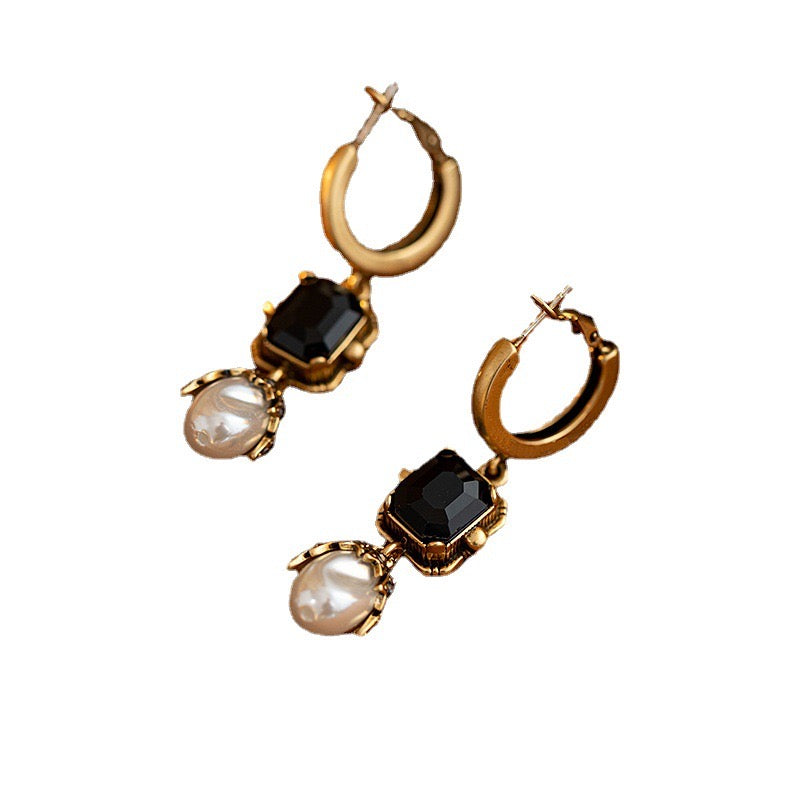 Pearl Luxury Vintage Gold Dangle Earrings