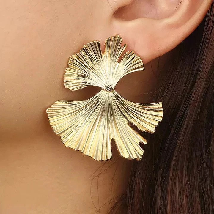 Vintage Butterfly Flower Stub Earrings