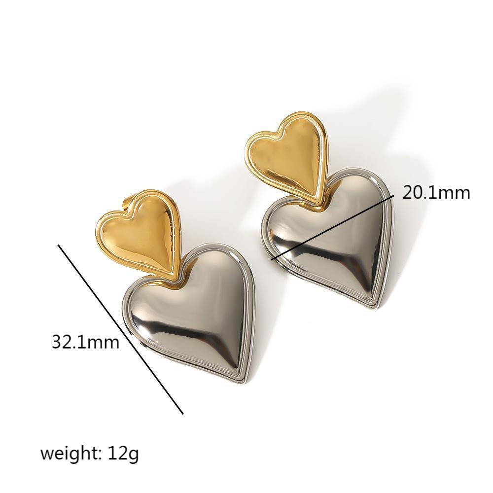 Heart Shaped Dangle Earrings