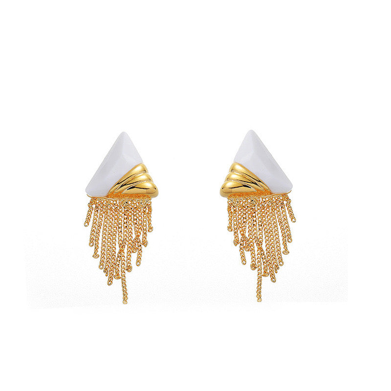 Triangle Tassel Vintage Earrings