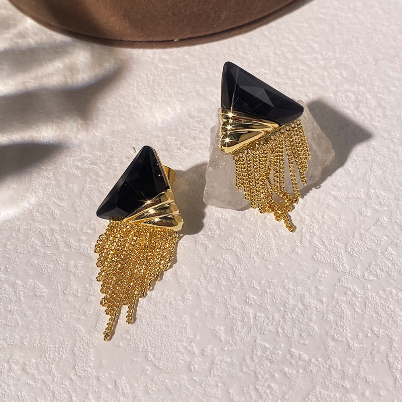 Triangle Tassel Vintage Earrings