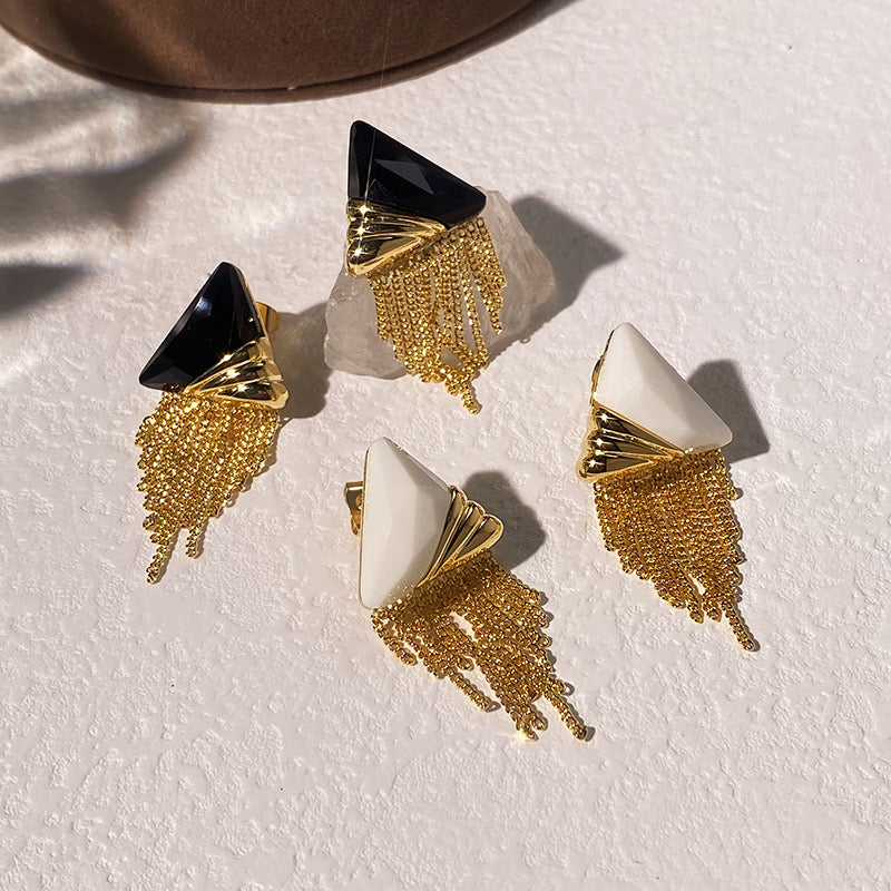 Triangle Tassel Vintage Earrings