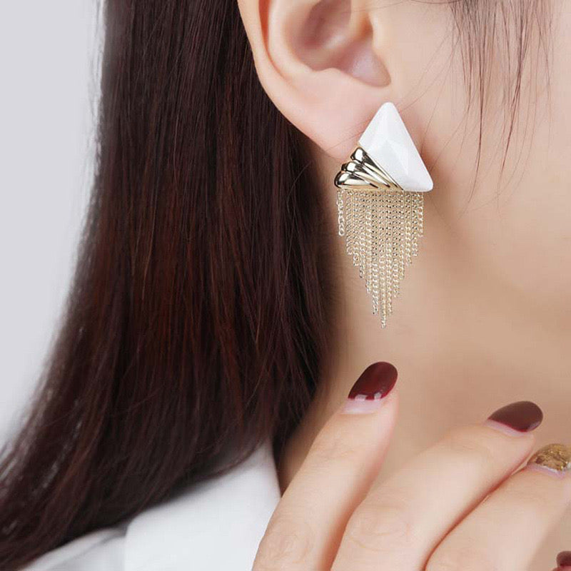 Triangle Tassel Vintage Earrings