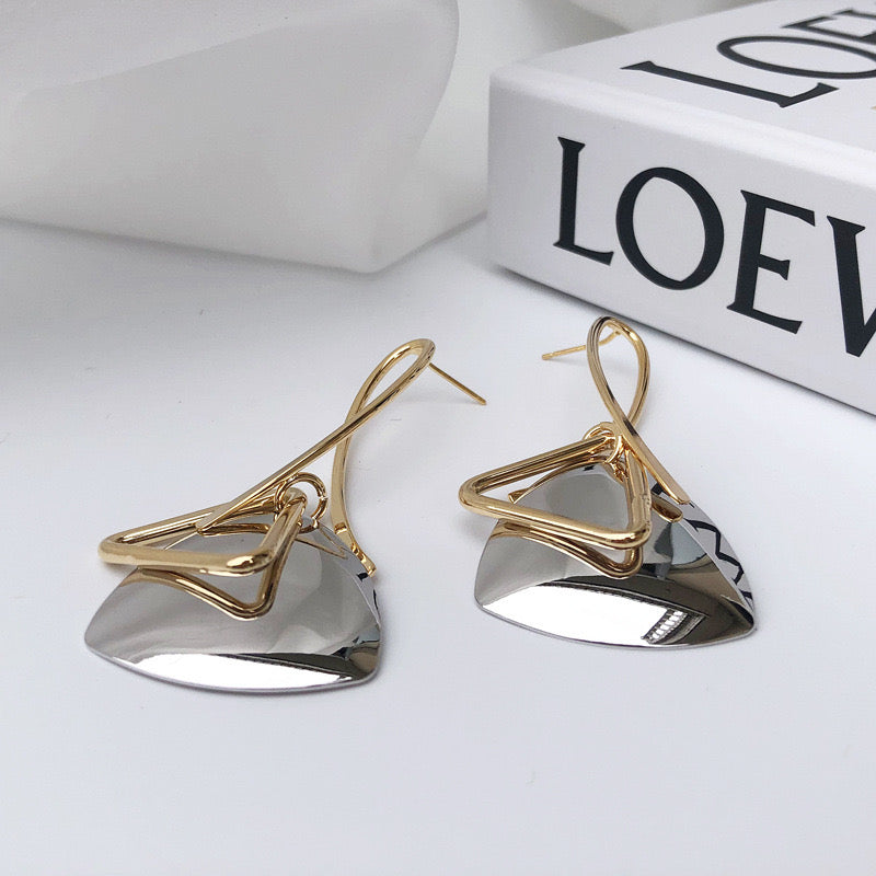 Triangle Retro Stub Earrings